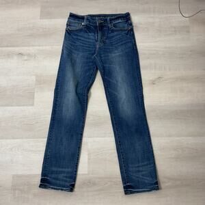 American Eagle Next Level Original Straight Fit Dark Wash Mid Rise Size 30 x 32